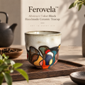 Ferovela™ Abstract Color-Block Handmade Ceramic Teacup