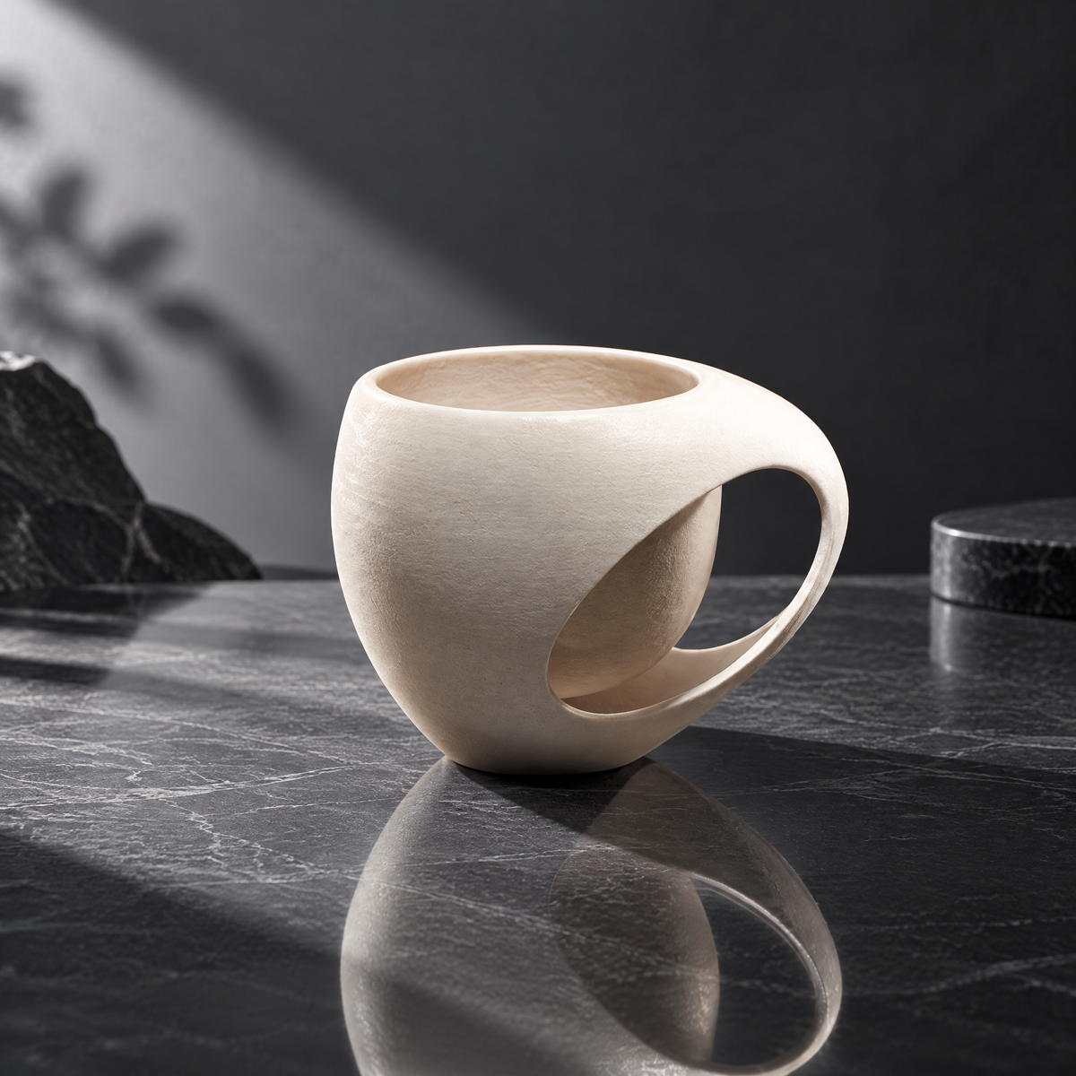 Ferovela™ Arc Handle Matte Ceramic Mug