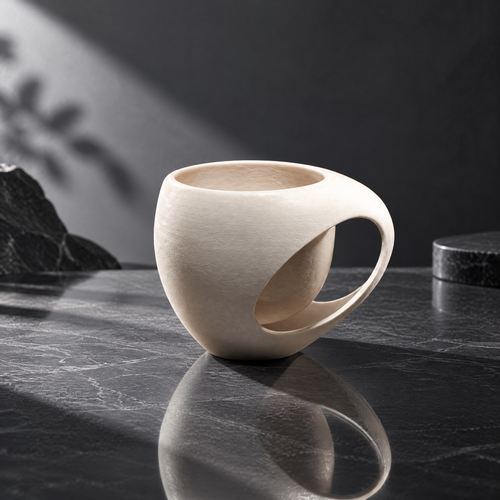 Ferovela™ Arc Handle Matte Ceramic Mug