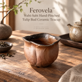 Ferovela™ Hand-Pinched Tulip Bud Ceramic Teacup