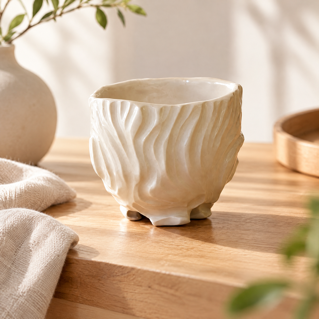 Ferovela™ Ripple Footed Ceramic Cup